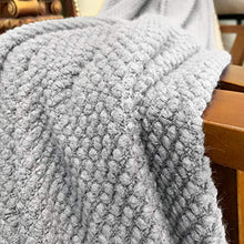 Load image into Gallery viewer, LOMAO Knitted Throw Blanket with Tassels Bubble Textured Soft Lightweight Throws for Couch Cover Home Decor (Light Grey, 50x60)
